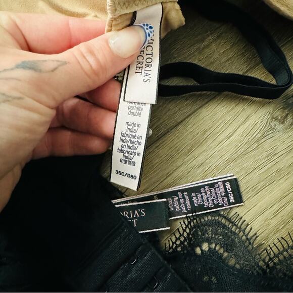 Victoria’s Secret bundle of 2 black nude. woman’s 36C - Picture 5 of 6